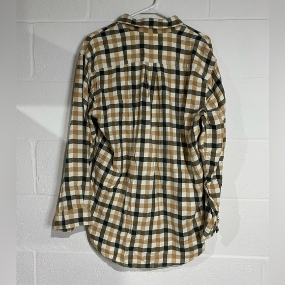 National Outfitters Green Tan Plaid Button-Up Shirt Men’s Size L - Picture 2 of 4
